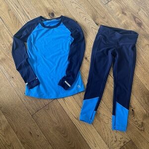 J.Crew x New Balance Set Colorblock work out polyester/elastase top and pants